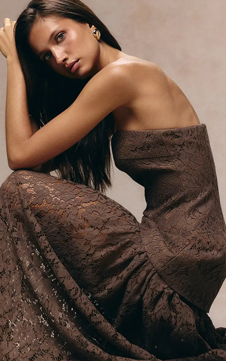 Aura Taupe Maxi Dress