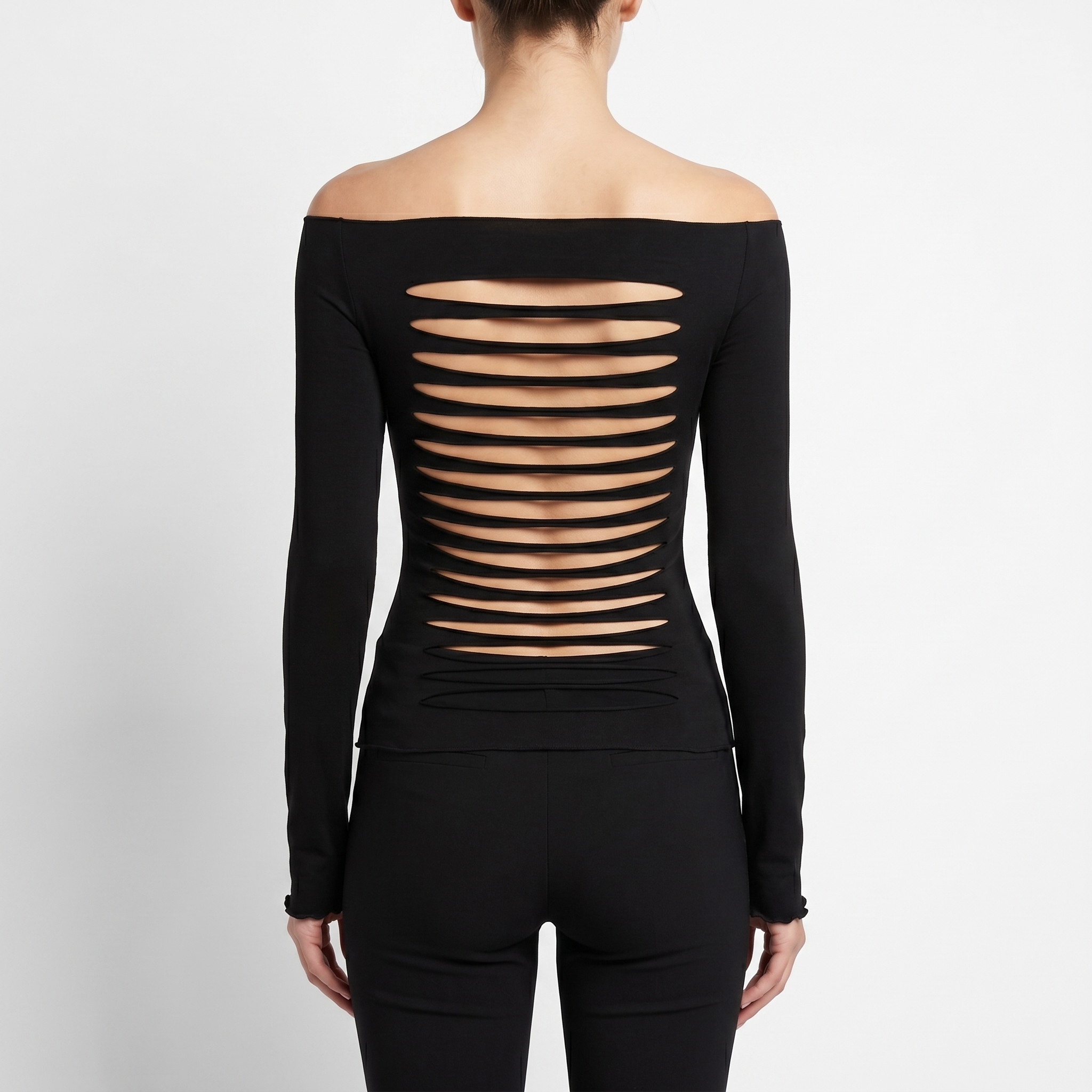 Sliced Back Bardot Top