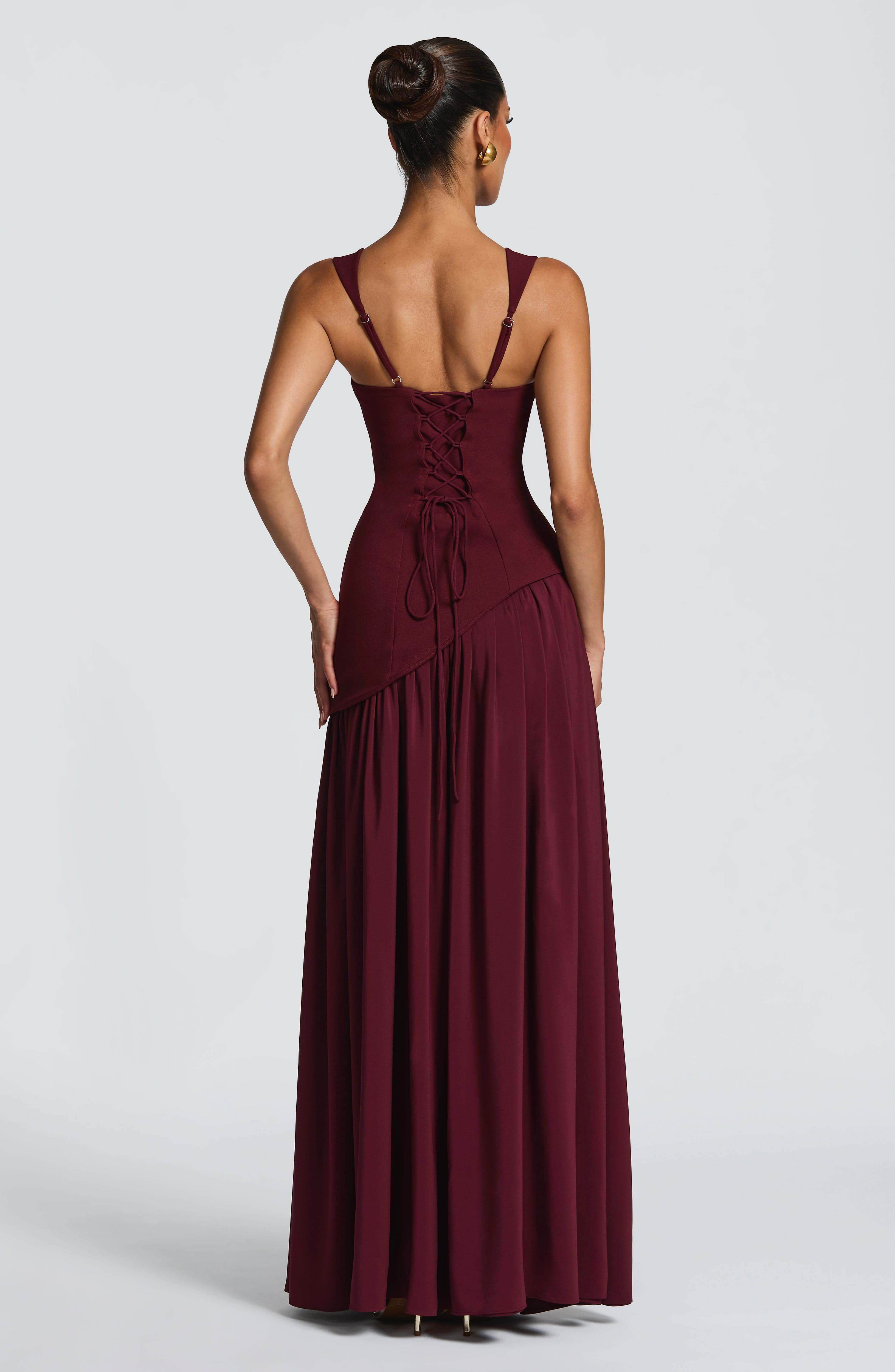 Cherry Lacquer Maxi Dress