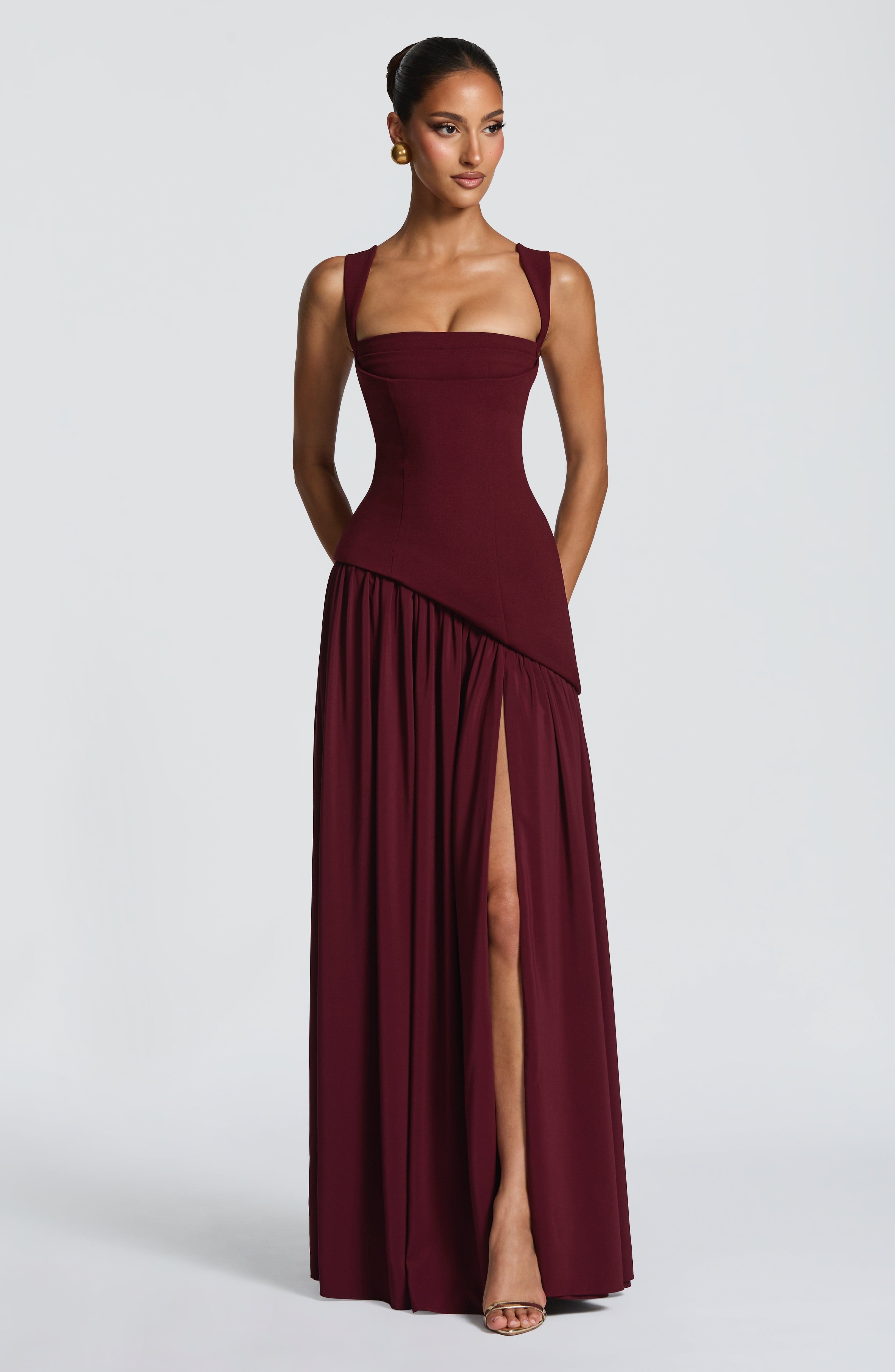 Cherry Lacquer Maxi Dress