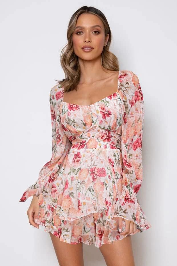 Floral Ruffle Mini Dress