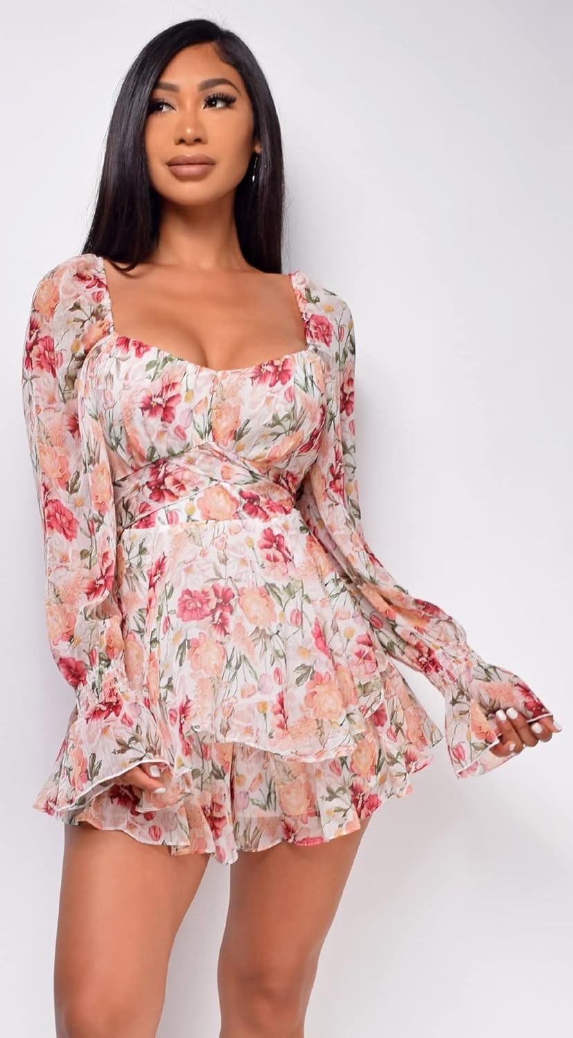 Floral Ruffle Mini Dress