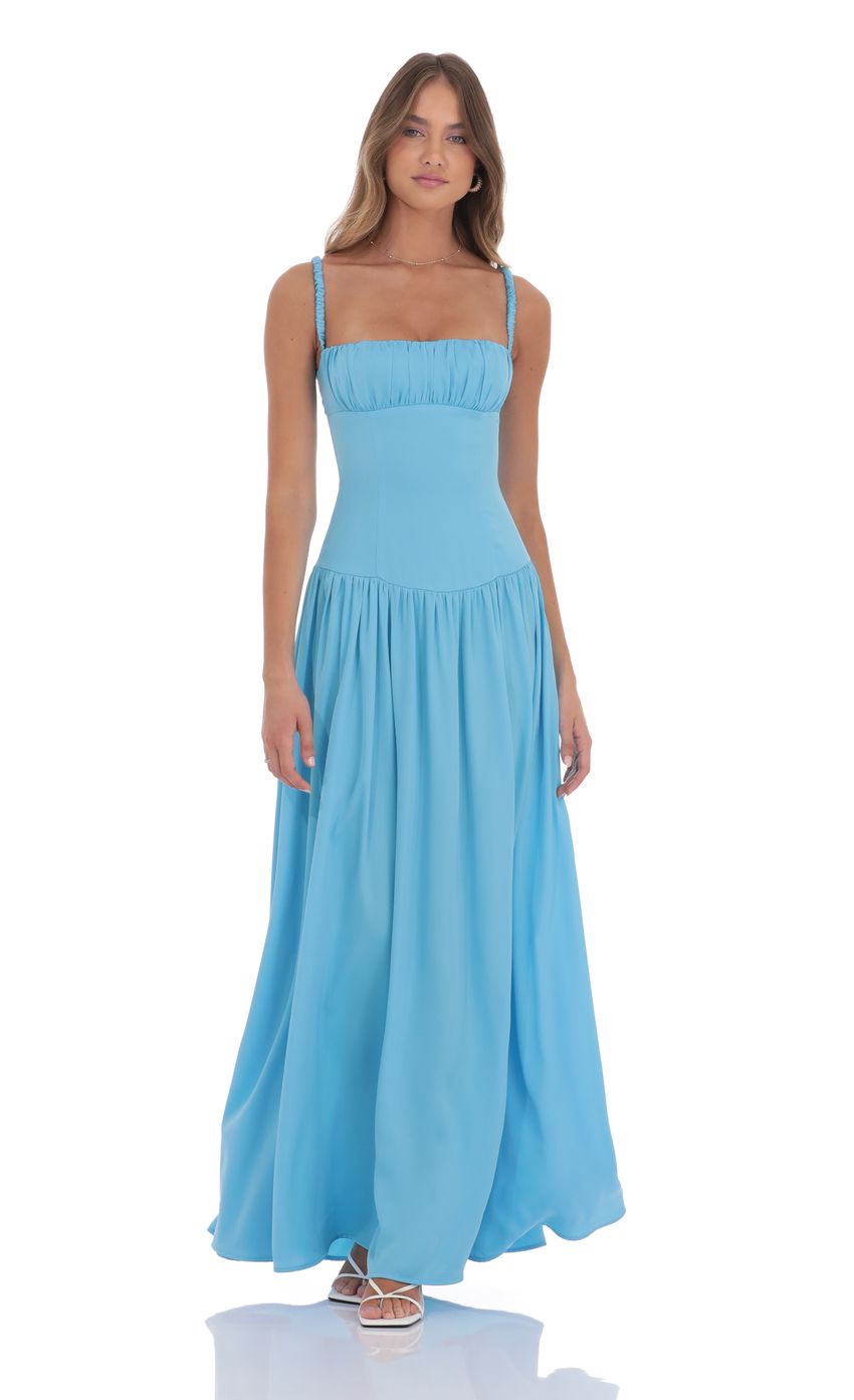 Bella Aqua Blue Maxi Dress