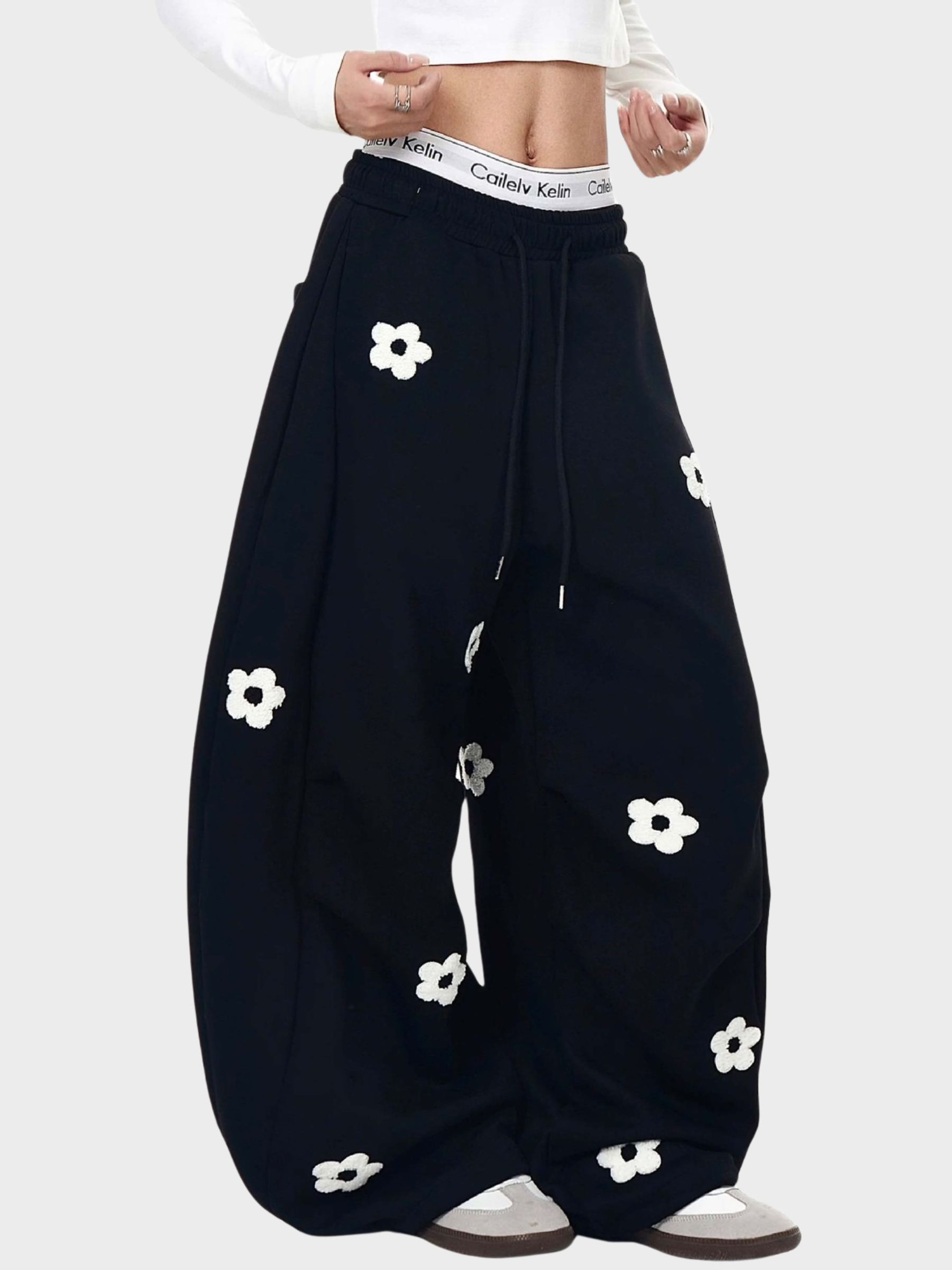 Embroidered Bloom Sweatpants