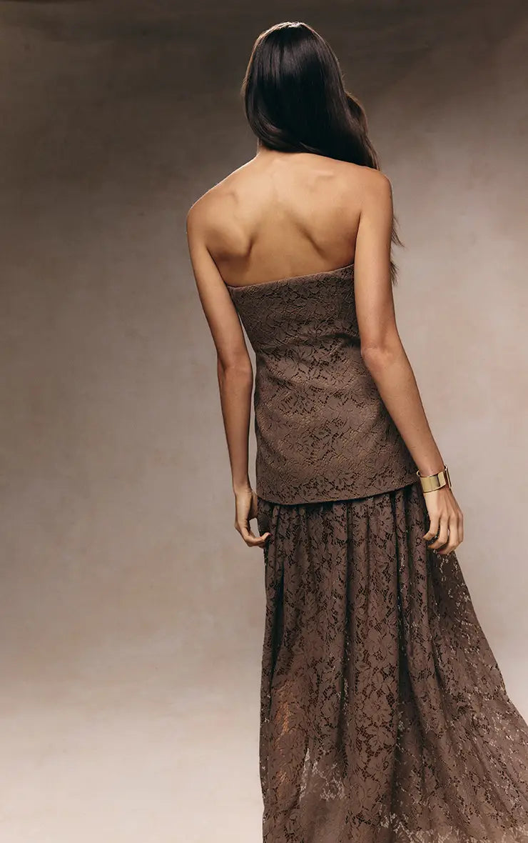 Aura Taupe Maxi Dress