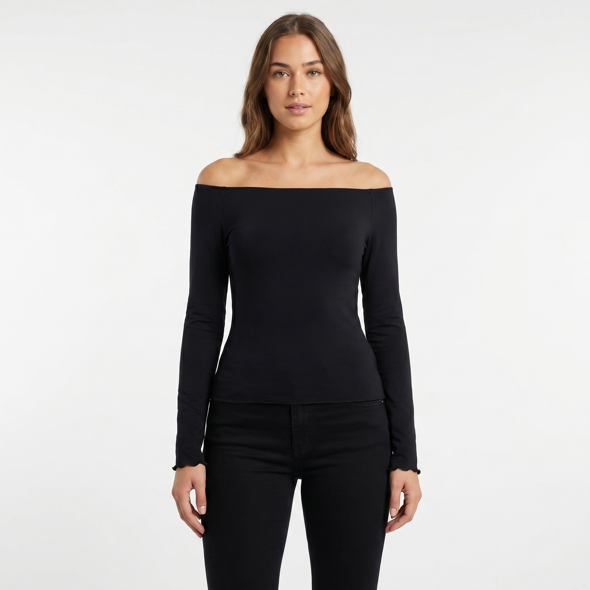Sliced Back Bardot Top
