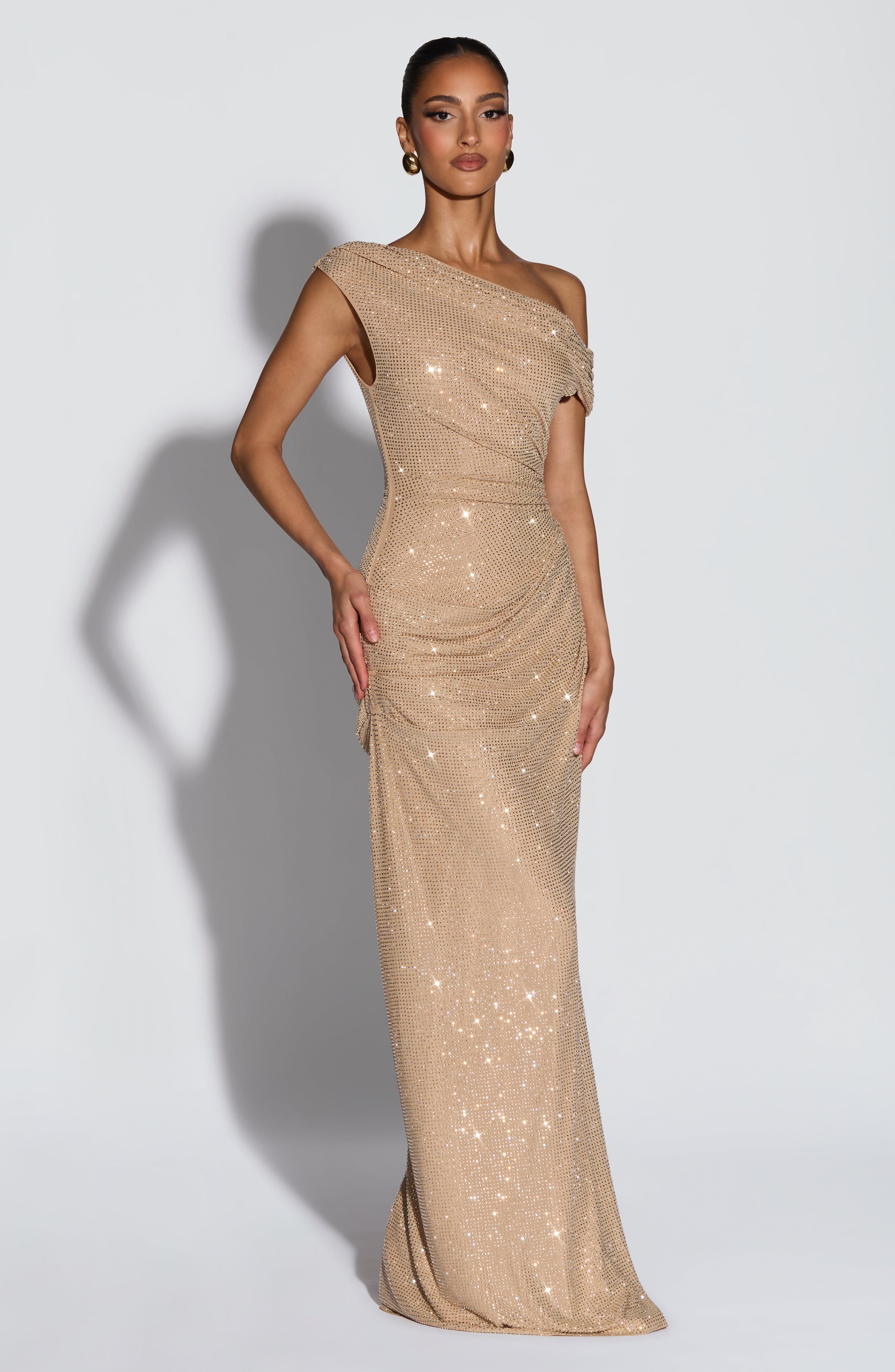 Sparkle Gold Maxi Dress