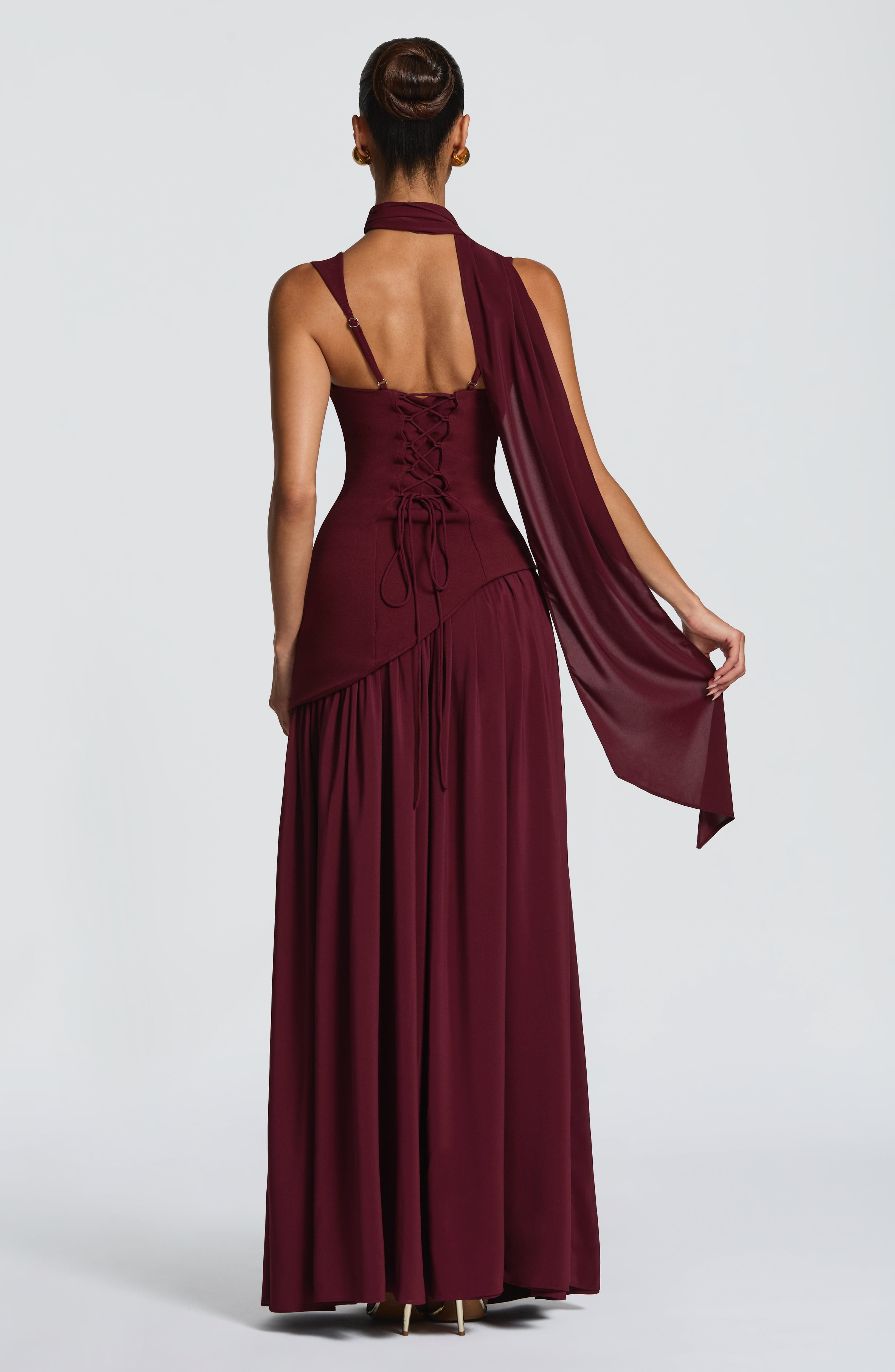 Cherry Lacquer Maxi Dress